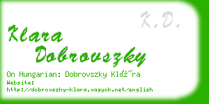 klara dobrovszky business card